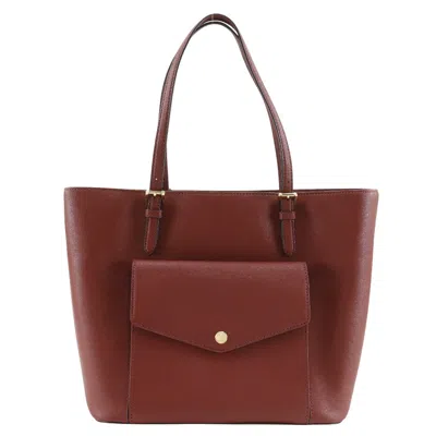 Michael Kors Leather Tote Bag In Red