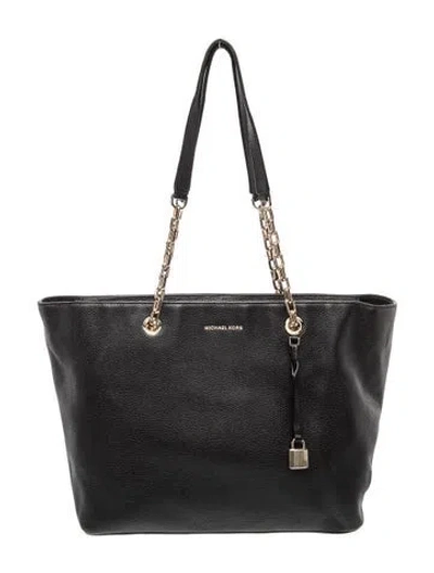 Pre-owned Michael Kors Leather Tote In Black
