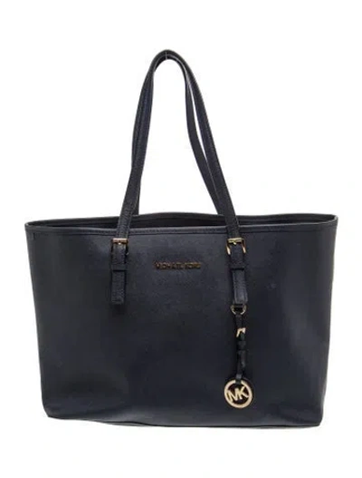 Pre-owned Michael Kors Leather Tote In Black
