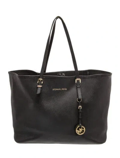 Pre-owned Michael Kors Leather Tote In Black