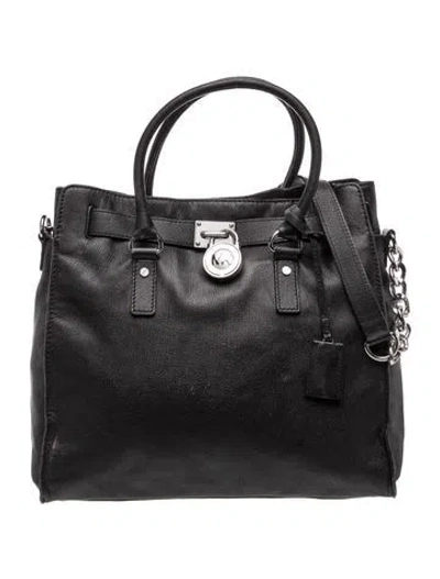 Pre-owned Michael Kors Leather Tote In Black