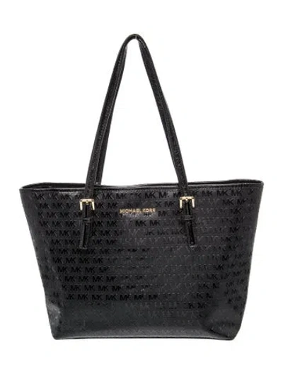 Pre-owned Michael Kors Leather Tote In Black