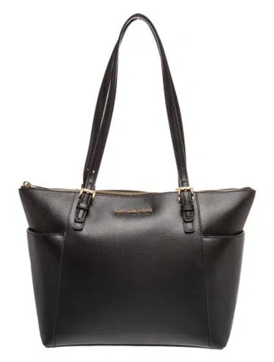 Pre-owned Michael Kors Leather Tote In Black