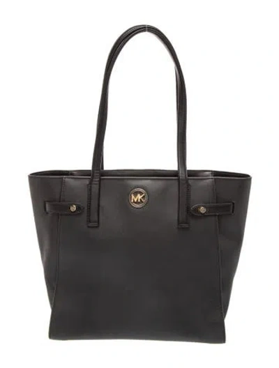 Pre-owned Michael Kors Leather Tote In Black