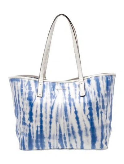 Pre-owned Michael Kors Leather Tote In Blue