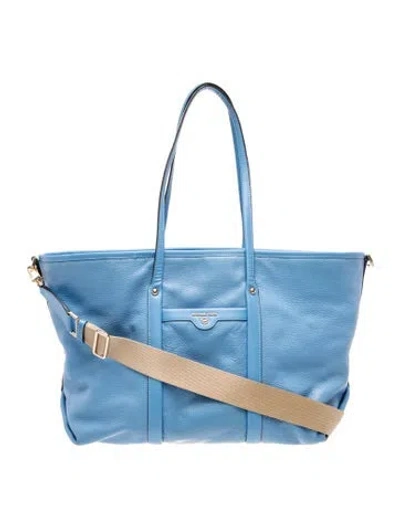 Pre-owned Michael Kors Leather Tote In Blue