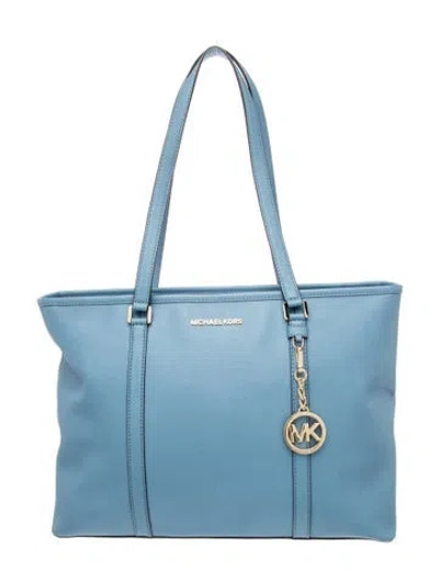Pre-owned Michael Kors Leather Tote In Blue