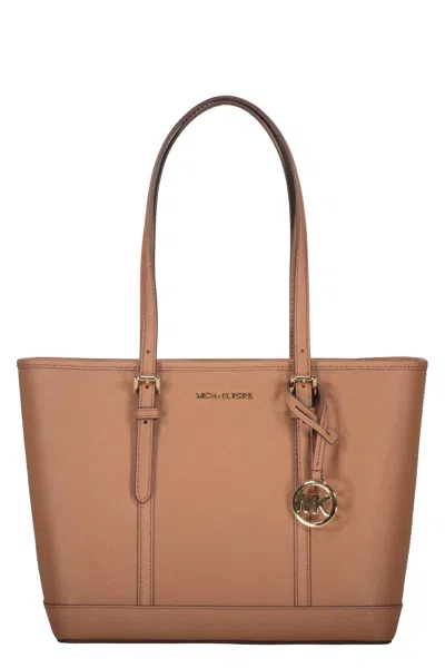 Michael Kors Leather Tote In Brown