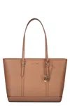 Michael Kors Leather Tote In Brown