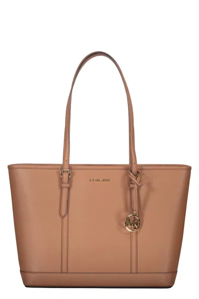 Michael Kors Leather Tote In Brown