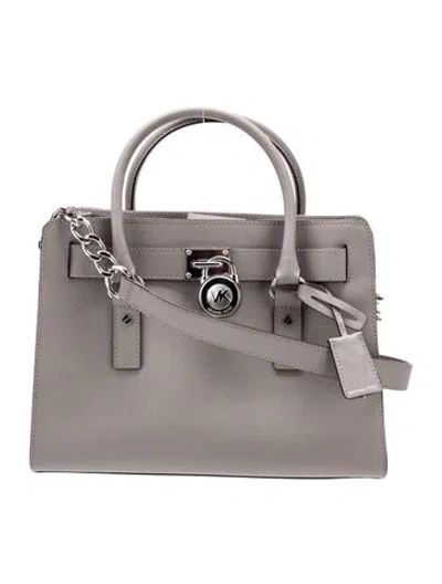 Pre-owned Michael Kors Leather Tote In Gray