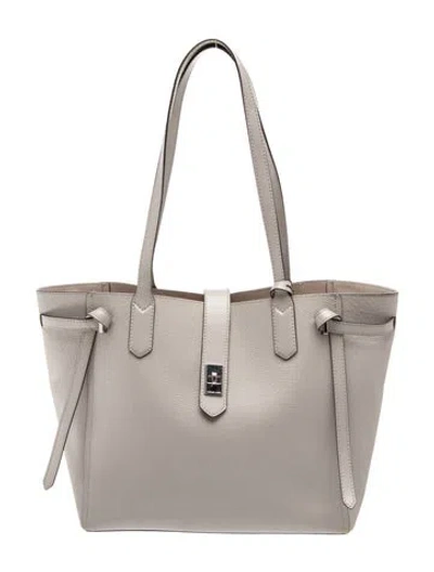 Pre-owned Michael Kors Leather Tote In Gray