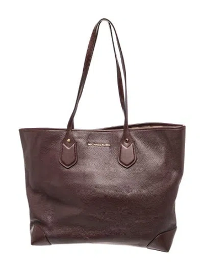 Pre-owned Michael Kors Leather Tote In Gray