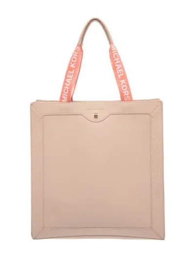 Pre-owned Michael Kors Leather Tote In Neutral