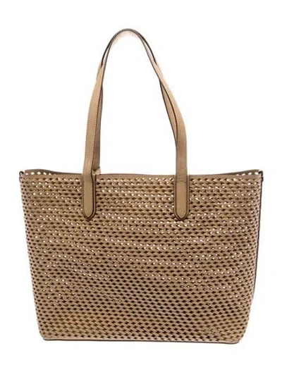 Pre-owned Michael Kors Leather Tote In Neutral