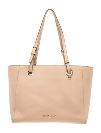 Pre-owned Michael Kors Leather Tote In Neutral