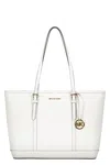 Michael Kors Leather Tote In White