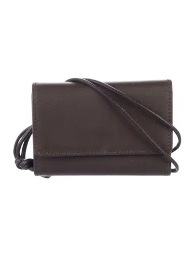 Pre-owned Michael Kors Leather Trifold Wallet In Brown