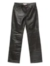 Michael Kors Panelled Leather Trousers In Black