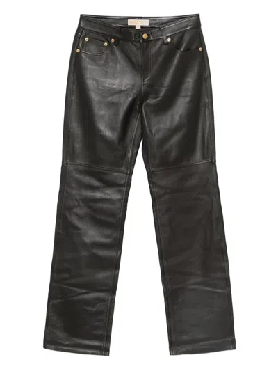 MICHAEL KORS LEATHER TROUSERS