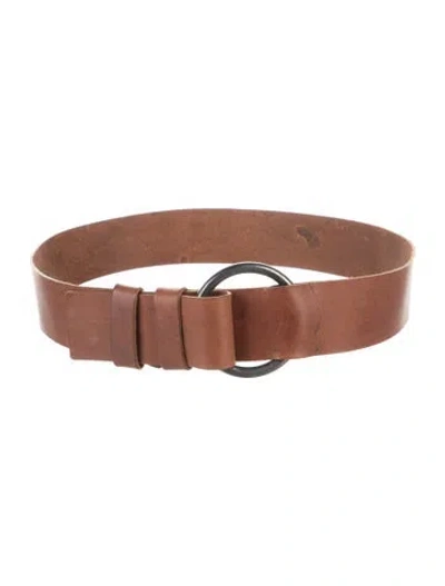 Pre-owned Michael Kors Leather Waist Belt In Brown