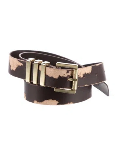 Pre-owned Michael Kors Leather Waist Belt In Brown