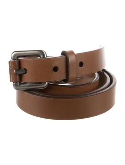 Pre-owned Michael Kors Leather Waist Belt In Brown