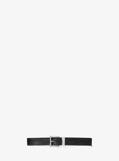 Michael Kors Leather Waist Belt In Black