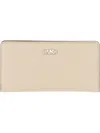 Michael Kors Leather Wallet Logo Detail In Burgundy