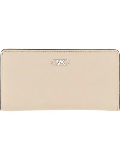 Michael Kors Leather Wallet In Neutral