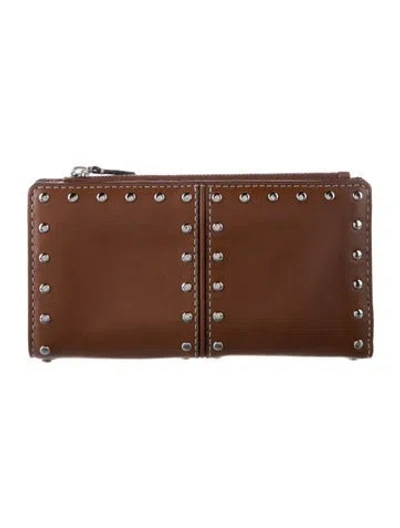 Pre-owned Michael Kors Leather Wallet In Brown