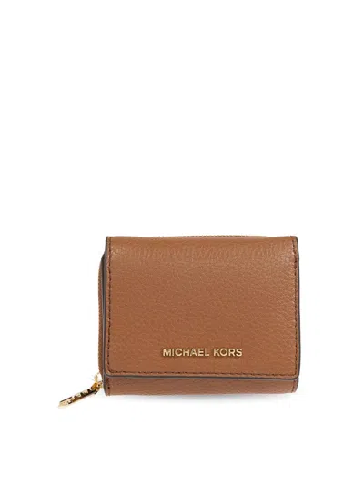 Michael Kors Leather Wallet In Brown