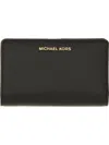 Michael Kors Black Leather Wallet In Black
