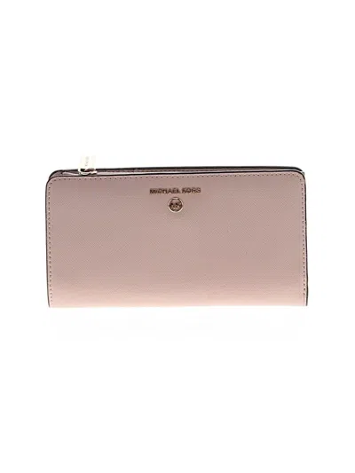 Pre-owned Michael Kors Leather Wallet In Pink