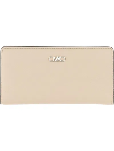 Michael Kors Leather Wallet In Neutral