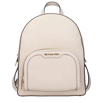 Michael Kors Leather Women's Backpack In Beige