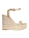 Michael Kors Leighton Wedge Sandals In Gold