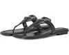 Michael Kors Lena Leather T-strap Sandal In Black