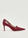 Michael Kors Lena Leather Decollete Mulberry Color In Brown