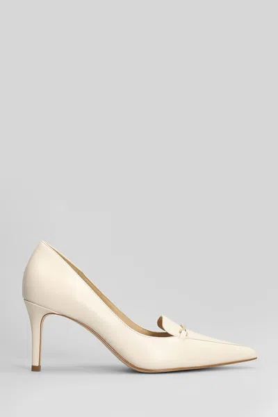 Michael Kors Lena Pump Pumps In Beige Leather In Sand