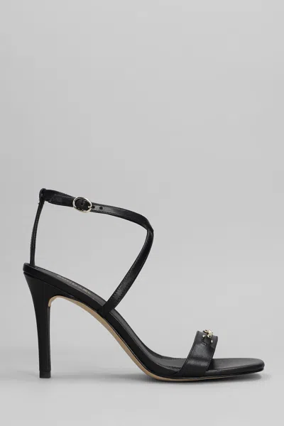 Michael Kors Lena Sandals In Black Leather