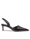 Michael Kors Lena Slingback In Black Leather In Black