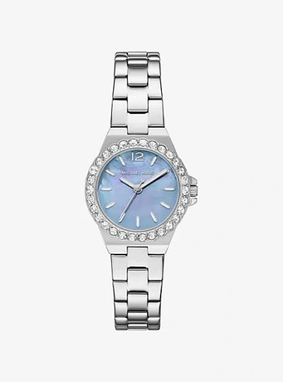 Michael Kors Lennox Mini Pavé Silver-tone Watch In Metallic