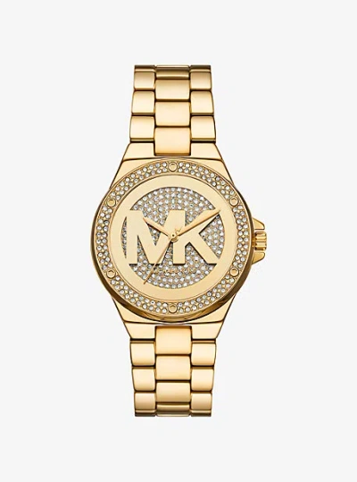 Michael Kors Lennox Pavé Gold-tone Watch