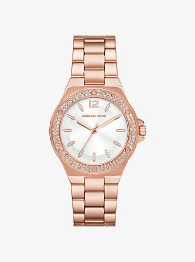 Michael Kors Lennox Pavé Rose Gold-tone Watch