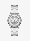 Michael Kors Lennox Pavé Silver-tone Watch In Silver