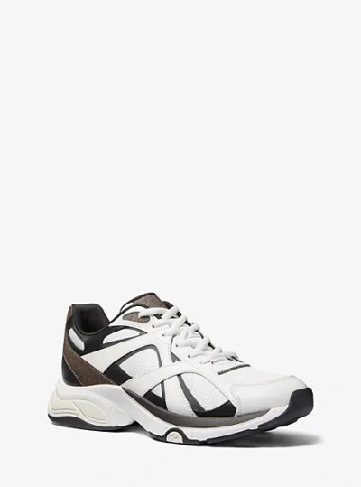 Michael Kors Leo Mixed-media Trainer