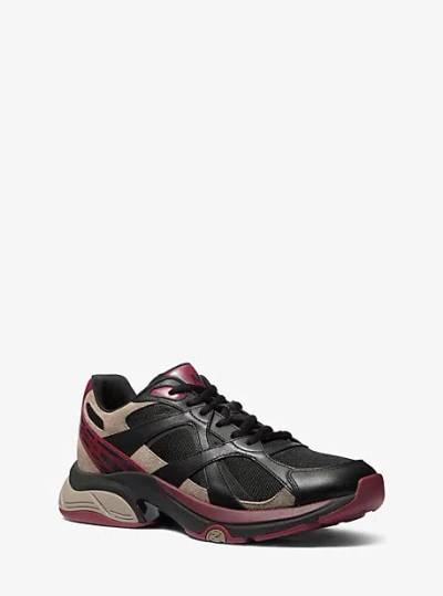 Michael Kors Leo Mixed-media Trainer