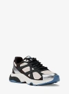 Michael Kors Leo Mixed-media Trainer In White
