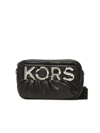 Michael Kors Leonie Logo Plaque Crossbody Bag In Black